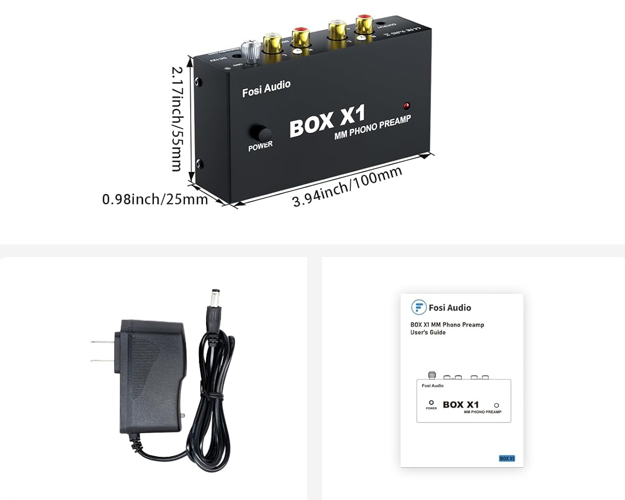 Zawartość zestawu Fosi Audio BOX X1